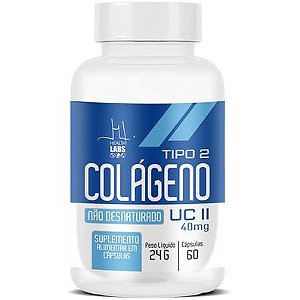 Colágeno Tipo 2 (UC II) - (40mg) - (60 Cápsulas) - Health Labs