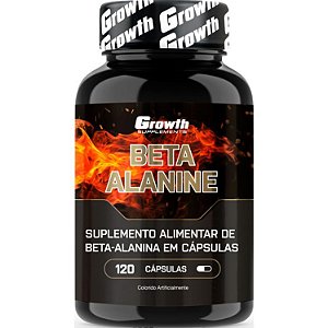 Beta Alanina 100% Pura - 120 Cápsulas - Growth Supplements