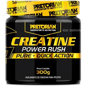Creatina Power Rush 100% Pura Monohidratada - Pote 300g - Pretorian