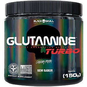 Glutamina Turbo - Pote 150g - Black Skull