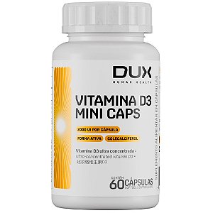 Vitamina D3 (2000UI) Mini Caps - 60 Cápsulas - Dux Nutrition