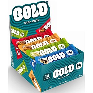 Barra de Proteína Bold 14g (Caixa Mista) - 5 Sabores - (12un x 40g cada - 480g) - Bold Snacks
