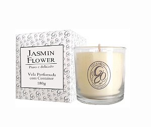 Vela Aromática de Ambientes Greenone 180g Branca c/ copo - Jasmin Flower