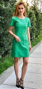 Vestido de Couro Camiseta Fabiane