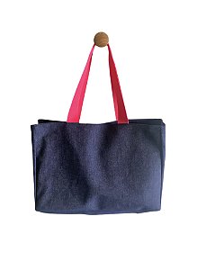 Bolsa Positano jeans escuro alça Pink