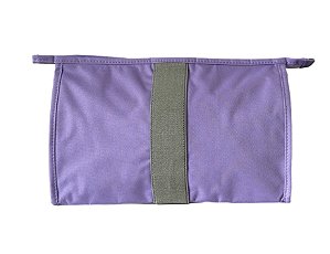 Necessaire Trancoso nylon lilás faixa cinza