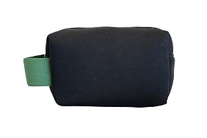 Necessaire Quadradinha neoprene alça verde bandeira