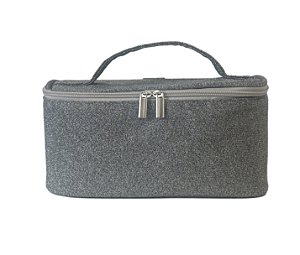 Necessaire Espelho prata brilho