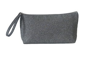 Necessaire Vertical G prata brilho