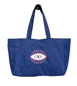 Bolsa Positano azul olho grego