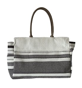 Bolsa Taormina offwhite e marrom