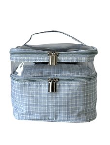 Frasqueira dupla Xadrez azul