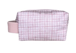 Necessaire Quadradinha xadrez rosa