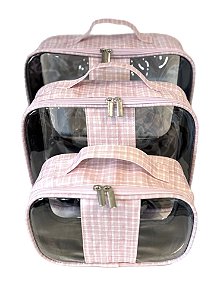 Kit Daslu Liz xadrez rosa