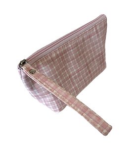 Necessaire Ale xadrez rosa