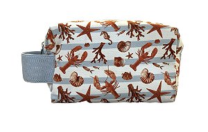 Necessaire Quadradinha fundo do mar