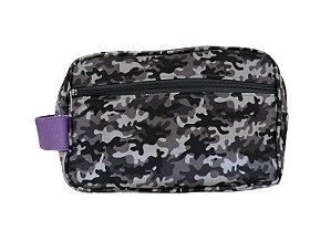 Necessaire Dupla camuflado alça lilas