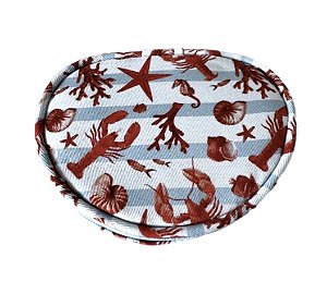 Porta joias oval fundo do mar