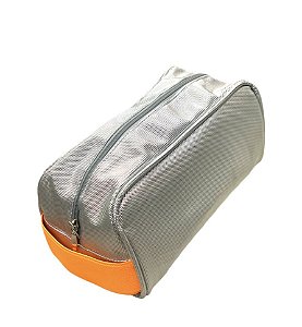 Necessaire Félix prata alça laranja