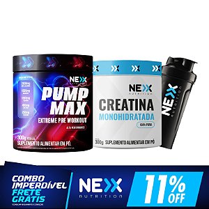 COMBO NEX PUMP MAX + CREATINA NEX (COQUETELEIRA DE BRINDE)