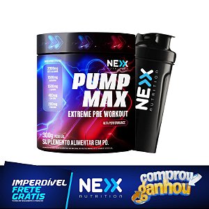 COMBO NEX PRÉ TREINO PUMP MAX + COQUETELEIRA (BRINDE)