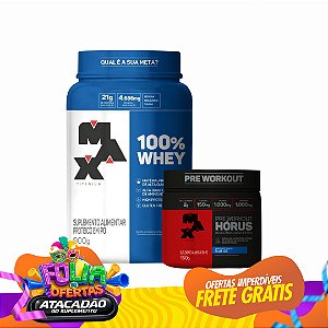 COMBO 100% WHEY900G+PRÉ TREINO 300G