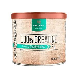 100% CREATINE NUTRIFY MONOHYDRATADA LT 300G