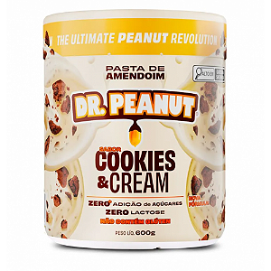 PASTA DE AMENDOIM DR.PEANUT COOKIES E CREAM 600G