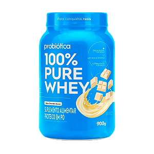 100% PURE WHEY PROBIOTICA CHOCOLATE BRANCO PT 900G