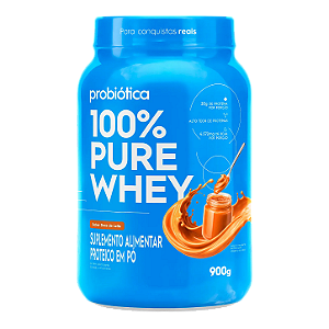 100% PURE WHEY PROBIOTICA DOCE DE LEITE PT 900G