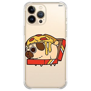 Capinha Anti Shock Personalizada - Pug e Pizza