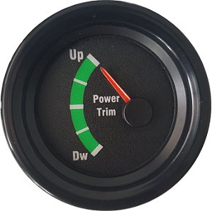 Indicador de Power Trim - 52 mm - Preto 24V - Náutico