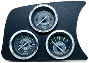 PAINEL FUSCA - GRADE COM 3 INSTRUMENTOS CRONOMAC LINHA VW BEGE (RPM/TERM. ÓLEO/VACUO)