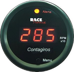 Contagiro Digital 52mm Display Vermelho 12 volts CG10