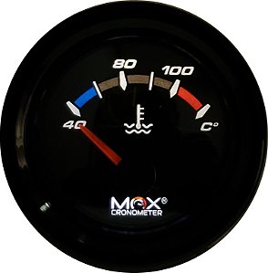 Temperatura Motor 120ºC 12volts ø52mm Preto | Extreme MaxCronometer