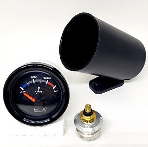 Temperatura Motor 120ºC 12volts ø52mm Preto KOMBI FLEX | Extreme MaxCronometer