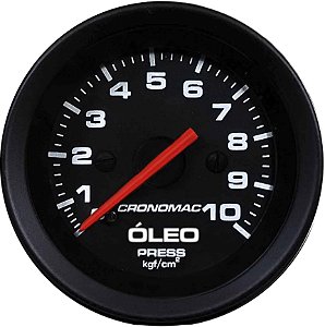 Manômetro Óleo 10KGF/CM² Mecânico ø52mm Street/Preto | Cronomac