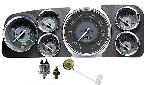 Painel Fusca 160km/h Cronomac Completo COM Sensores e Boia de Braço - Verde