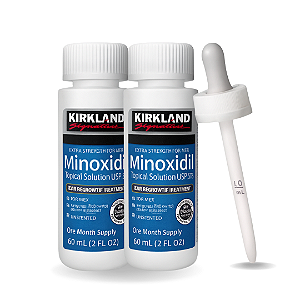 KIT 2 Minoxidil Kirkland Original – Para Barba e Cabelo