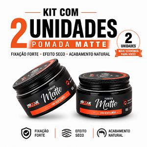 Kit 2 Pomada Efeito Matte Cabelo Natural 80g Jaboque Brasil