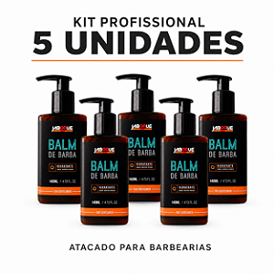 Kit 5 Balm para Barba Jaboque 140ml Atacado para Barbearia