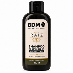 Shampoo Masculino Fortalecedor para Barba e Cabelo Linha RAIZ 220ml