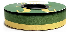 Fita de Tafeta Verde Amarela 21mm