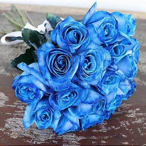 Buquê de 20 Rosas azul