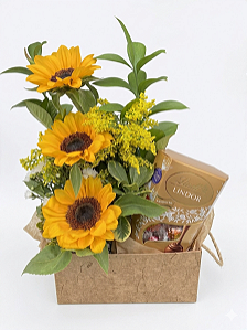 Arranjo Sun com Chocolate Lindt 75 Gramas