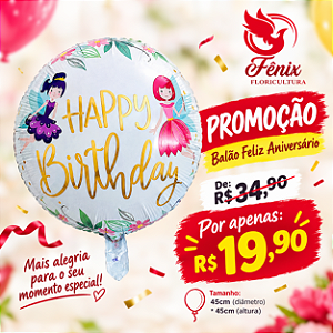 Balão Happy Birthday De Fada