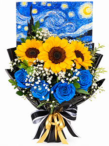 Buquê Noite Estrelada - Van Gogh