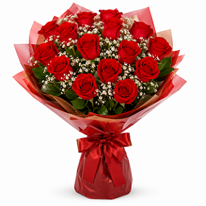 Buquê Poema - Tradicional de 15 Rosas Vermelhas