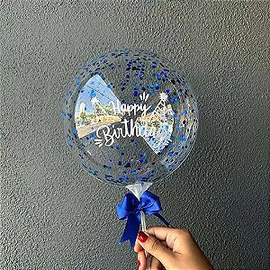 Mini Balão Bubble com Glitter