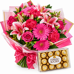 Luxuoso Buquê de Flores Nobres Pink